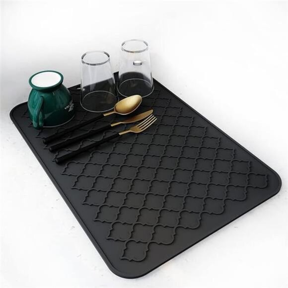 Drying Mats for Kitchen Counter-Silicone Dish Drying Mat-Kitchen Dish Drying Pad - Picture 7 of 7